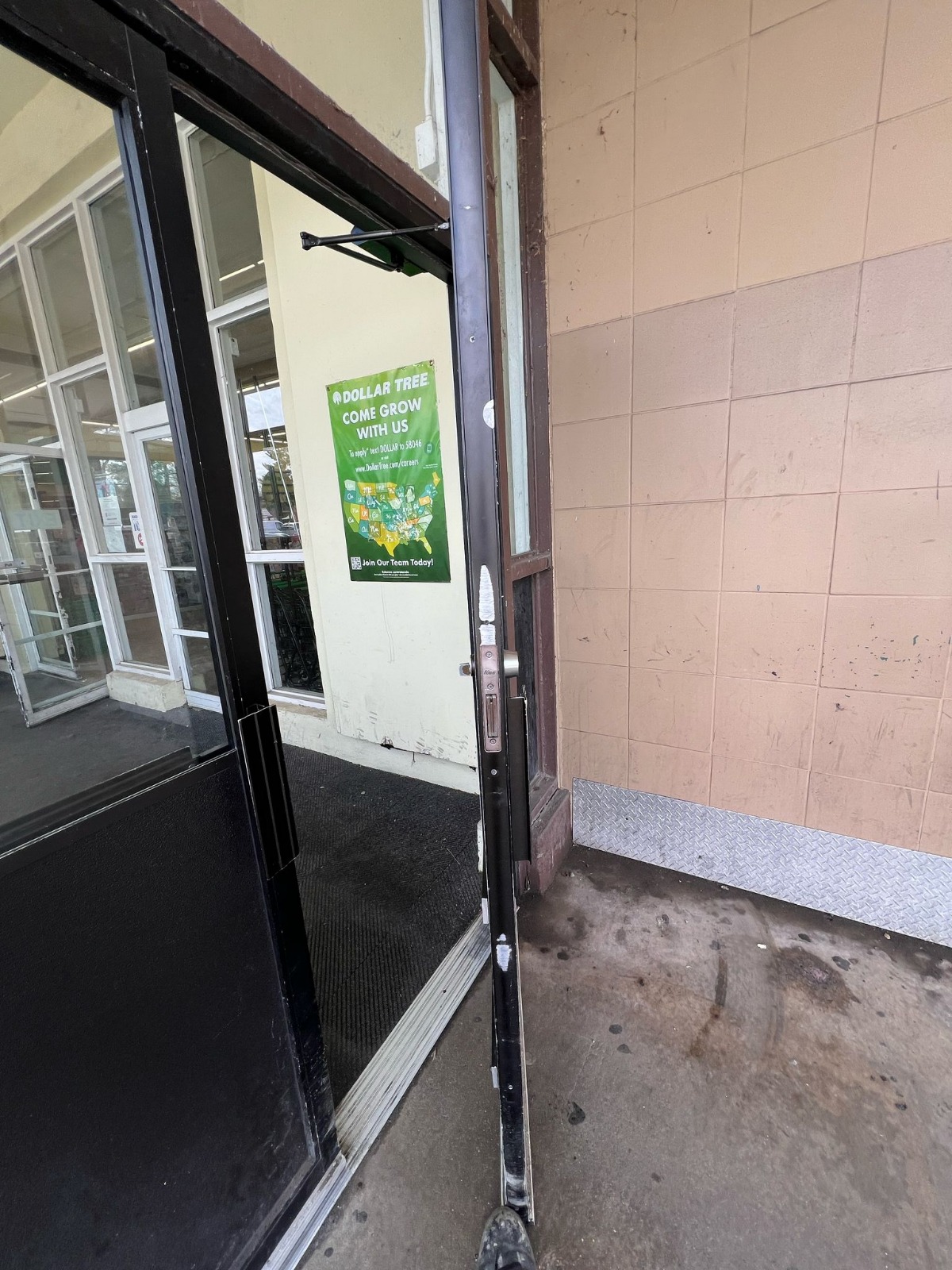 After: Sleek commercial electronic keypad and fob reader